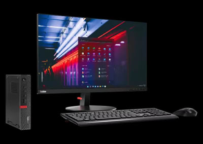 Lenovo ThinkCentre M920Q Tiny Business Desktop Intel Core i7-8700T 8GB RAM 500GB HDD Intel HD Graphics 630 Windows 10 Pro Plus Lenovo ThinkCentre TIO24 24″ Full HD Display